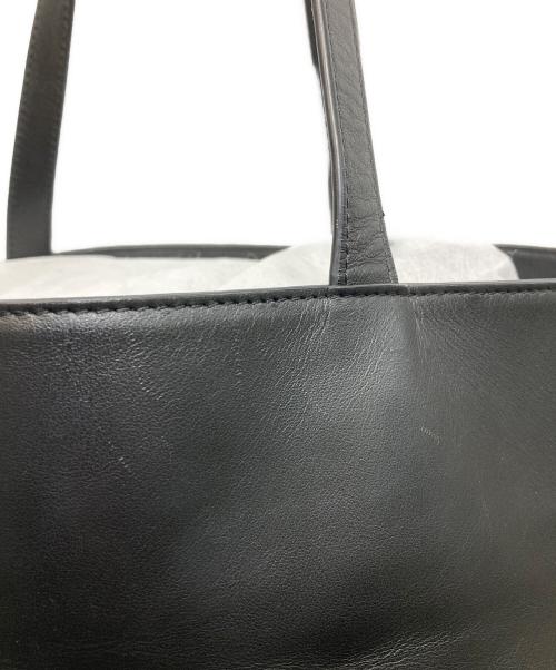 JIL SANDER NAVY（ジルサンダー ネイビー）JIL SANDER NAVY (ジルサンダー ネイビー) レザートートバッグ ブラックの古着・服飾アイテム