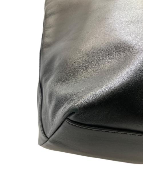 JIL SANDER NAVY（ジルサンダー ネイビー）JIL SANDER NAVY (ジルサンダー ネイビー) レザートートバッグ ブラックの古着・服飾アイテム