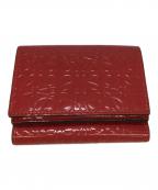 LOEWEロエベ）の古着「アナグラム3つ折り財布」｜レッド