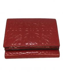 LOEWE（ロエベ）の古着「アナグラム3つ折り財布」｜レッド