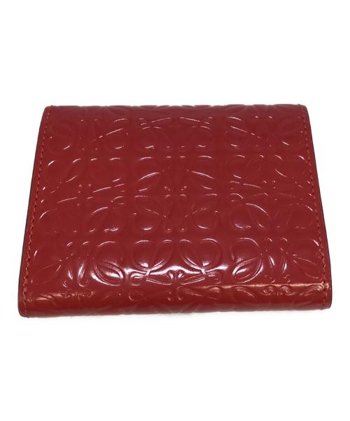 LOEWE（ロエベ）LOEWE (ロエベ) アナグラム3つ折り財布 レッドの古着・服飾アイテム