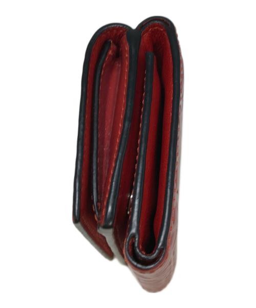 LOEWE（ロエベ）LOEWE (ロエベ) アナグラム3つ折り財布 レッドの古着・服飾アイテム