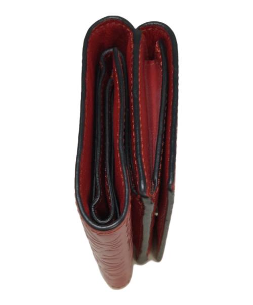 LOEWE（ロエベ）LOEWE (ロエベ) アナグラム3つ折り財布 レッドの古着・服飾アイテム