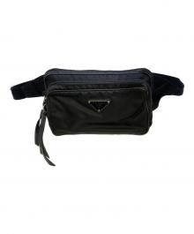 PRADA（プラダ）の古着「ナイロンウエストバッグ」｜ブラック