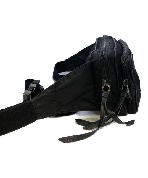 PRADA（プラダ）PRADA (プラダ) ナイロンウエストバッグ ブラックの古着・服飾アイテム