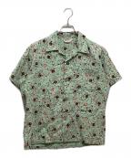 Star OF HOLLYWOODスターオブハリウッド）の古着「DOBBY COTTON OPEN SHIRT」｜グリーン