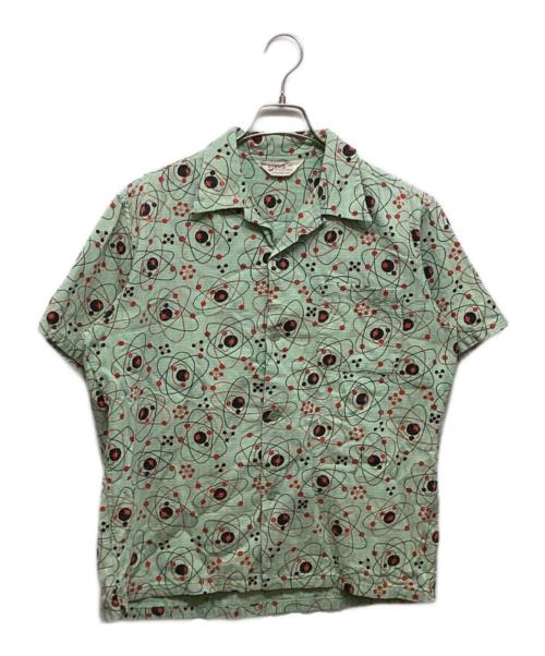 Star OF HOLLYWOOD（スターオブハリウッド）STAR OF HOLLYWOOD (スターオブハリウッド) DOBBY COTTON OPEN SHIRT グリーン サイズ:Mの古着・服飾アイテム