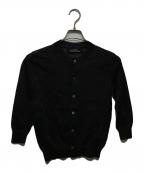 tricot COMME des GARCONSトリココムデギャルソン）の古着「丸襟ラメニットカーディガン / TS-N018 / AD2006」｜ブラック