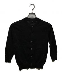 tricot COMME des GARCONS（トリココムデギャルソン）の古着「丸襟ラメニットカーディガン / TS-N018 / AD2006」｜ブラック