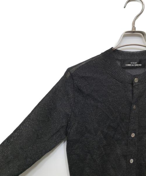 tricot COMME des GARCONS（トリココムデギャルソン）tricot COMME des GARCONS (トリココムデギャルソン) 丸襟ラメニットカーディガン / TS-N018 / AD2006 ブラック サイズ:FREEの古着・服飾アイテム