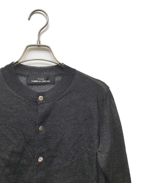 tricot COMME des GARCONS（トリココムデギャルソン）tricot COMME des GARCONS (トリココムデギャルソン) 丸襟ラメニットカーディガン / TS-N018 / AD2006 ブラック サイズ:FREEの古着・服飾アイテム