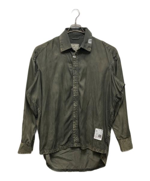 Maison MIHARA YASUHIRO（メゾン ミハラ ヤスヒロ）Maison MIHARA YASUHIRO (メゾン ミハラ ヤスヒロ) レーヨンコットンシャツ オリーブ サイズ:38の古着・服飾アイテム