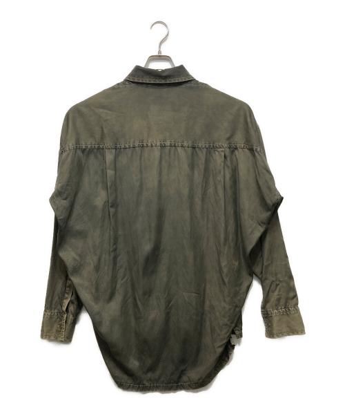 Maison MIHARA YASUHIRO（メゾン ミハラ ヤスヒロ）Maison MIHARA YASUHIRO (メゾン ミハラ ヤスヒロ) レーヨンコットンシャツ オリーブ サイズ:38の古着・服飾アイテム