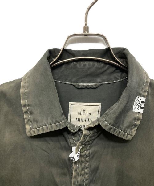 Maison MIHARA YASUHIRO（メゾン ミハラ ヤスヒロ）Maison MIHARA YASUHIRO (メゾン ミハラ ヤスヒロ) レーヨンコットンシャツ オリーブ サイズ:38の古着・服飾アイテム