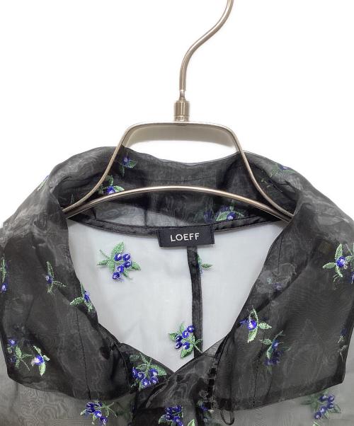 LOEFF（ロエフ）LOEFF (ロエフ) Blueberry Embroidery Shirt ブラック サイズ:1の古着・服飾アイテム