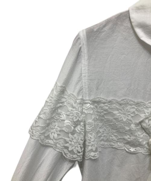 COMME des GARCONS（コムデギャルソン）COMME des GARCONS (コムデギャルソン) レースブラウス ホワイト サイズ:xsの古着・服飾アイテム