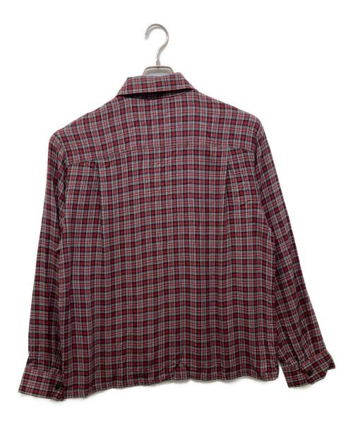 LAD MUSICIAN（ラッドミュージシャン）LAD MUSICIAN (ラッドミュージシャン) RAYON CHECK FRONT ZIP SHIRT レッド サイズ:46 未使用品の古着・服飾アイテム