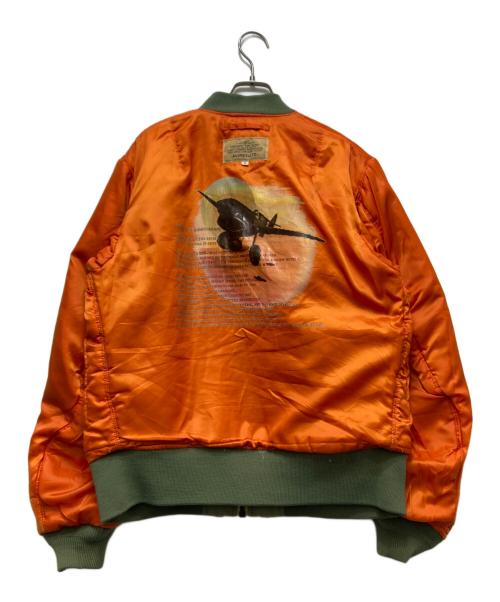 AVIREX（アヴィレックス）AVIREX (アヴィレックス) ワッペン付きMA-1ジャケット　28-A6755 オリーブ サイズ:Lの古着・服飾アイテム