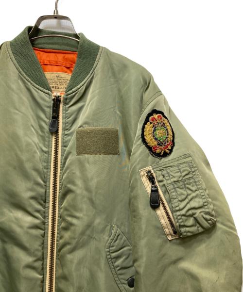 AVIREX（アヴィレックス）AVIREX (アヴィレックス) ワッペン付きMA-1ジャケット　28-A6755 オリーブ サイズ:Lの古着・服飾アイテム