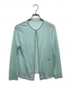 LEONARDレオナール）の古着「ラインストーンシアー化ディガン / 0199574」｜ブルー