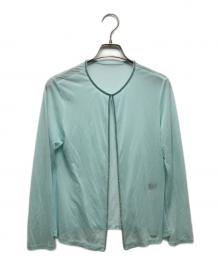 LEONARD（レオナール）の古着「ラインストーンシアー化ディガン / 0199574」｜ブルー