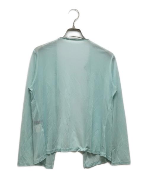 LEONARD（レオナール）LEONARD (レオナール) ラインストーンシアー化ディガン / 0199574 ブルー サイズ:Mの古着・服飾アイテム