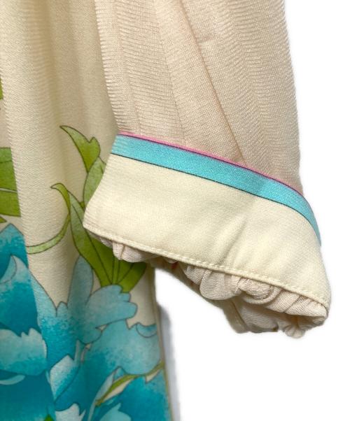 LEONARD FASHION（レオナールファッション）LEONARD FASHION (レオナールファッション) フラワープリントワンピース ベージュ サイズ:Lの古着・服飾アイテム