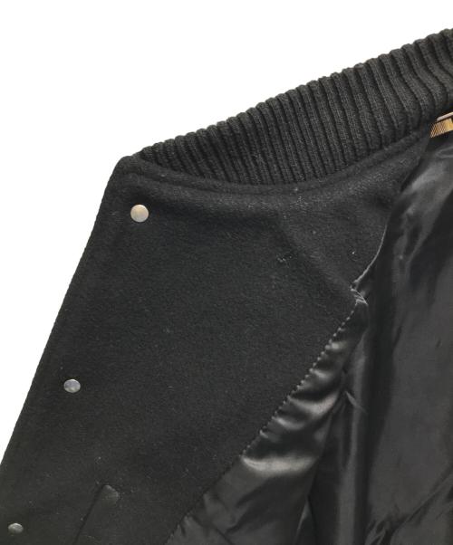 MAISON SPECIAL（メゾンスペシャル）MAISON SPECIAL Sheep Leather Melton Combination Stadium Jacket （シープレザーメルトンコンビ―ネーションスタジアムジャケット） 11252211202 ブラック サイズ:2の古着・服飾アイテム