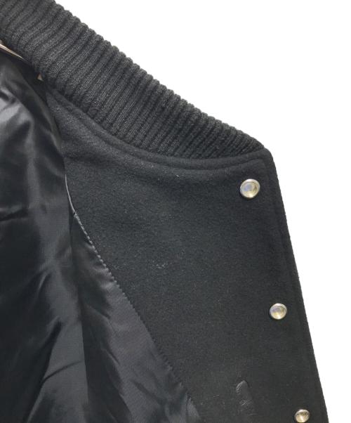 MAISON SPECIAL（メゾンスペシャル）MAISON SPECIAL Sheep Leather Melton Combination Stadium Jacket （シープレザーメルトンコンビ―ネーションスタジアムジャケット） 11252211202 ブラック サイズ:2の古着・服飾アイテム