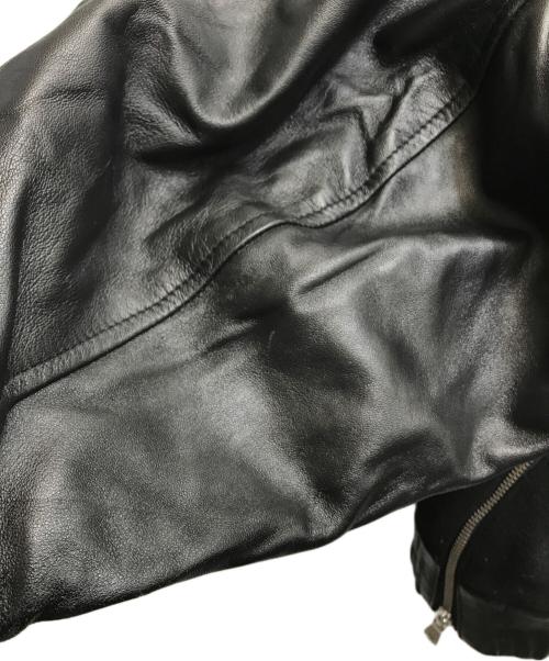 MAISON SPECIAL（メゾンスペシャル）MAISON SPECIAL Sheep Leather Melton Combination Stadium Jacket （シープレザーメルトンコンビ―ネーションスタジアムジャケット） 11252211202 ブラック サイズ:2の古着・服飾アイテム