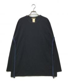 Y's for men（ワイズフォーメン）の古着「サイドラインニット」｜ブラック