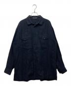 ISSEY MIYAKE MENイッセイミヤケメン）の古着「ミリタリーシャツ」｜ネイビー