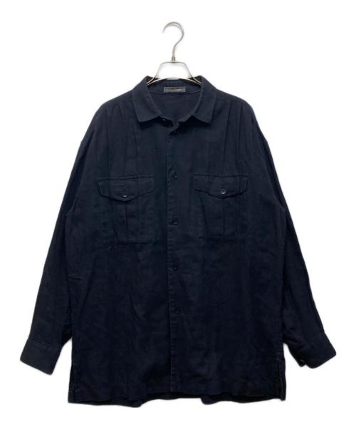 ISSEY MIYAKE MEN（イッセイミヤケメン）ISSEY MIYAKE MEN (イッセイミヤケメン) ミリタリーシャツ ネイビー サイズ:Ｍの古着・服飾アイテム