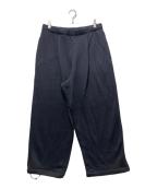 mocTモクティ）の古着「EGE ORGANIC SOFT FLEECE WIDE PANTS/オーガニックソフトフリースワイドパンツ」｜ブラック