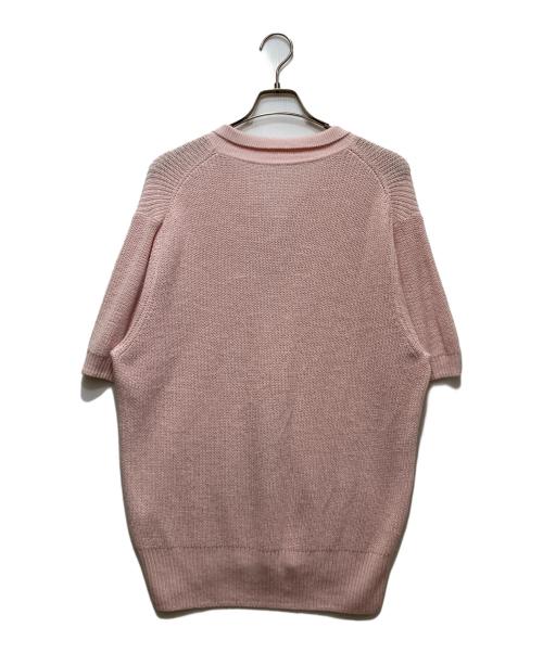 POSTELEGANT（ポステレガント）POSTELEGANT (ポステレガント) Washi Paper Wool Knit Polo/ワシペーパーウールニットポロ ピンク サイズ:Sの古着・服飾アイテム