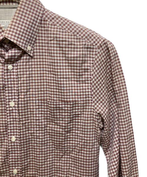 BRUNELLO CUCINELLI（ブルネロクチネリ）BRUNELLO CUCINELLI (ブルネロクチネリ) チェックシャツ / BR87640 ブラウン サイズ:-の古着・服飾アイテム