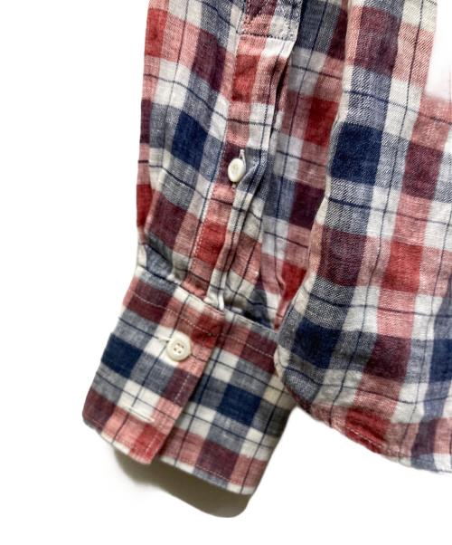 BRUNELLO CUCINELLI（ブルネロクチネリ）BRUNELLO CUCINELLI (ブルネロクチネリ) チェックシャツ レッド×ネイビー サイズ:-の古着・服飾アイテム