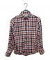 BRUNELLO CUCINELLI（ブルネロクチネリ）の古着「チェックシャツ」｜レッド×ネイビー