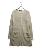 LEONARDレオナール）の古着「袖裏花柄ニットカーディガン」｜ホワイト