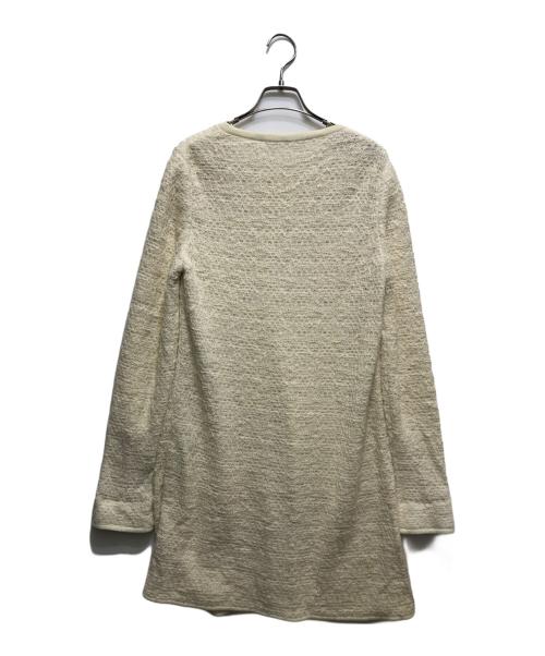 LEONARD（レオナール）LEONARD (レオナール) 袖裏花柄ニットカーディガン ホワイト サイズ:38の古着・服飾アイテム