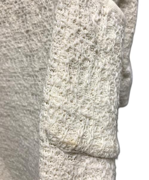 LEONARD（レオナール）LEONARD (レオナール) 袖裏花柄ニットカーディガン ホワイト サイズ:38の古着・服飾アイテム