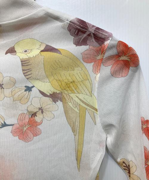 LEONARD SPORT（レオナール スポーツ）LEONARD SPORT (レオナール スポーツ) 花柄シアーカットソー ホワイト サイズ:38の古着・服飾アイテム