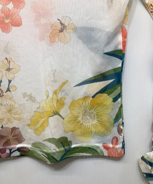 LEONARD SPORT（レオナール スポーツ）LEONARD SPORT (レオナール スポーツ) 花柄シアーカットソー ホワイト サイズ:38の古着・服飾アイテム