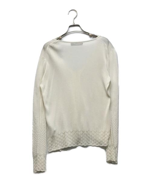 LEONARD FASHION（レオナールファッション）LEONARD FASHION (レオナールファッション) ニットカーディガン ホワイト サイズ:Mの古着・服飾アイテム