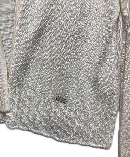 LEONARD FASHION（レオナールファッション）LEONARD FASHION (レオナールファッション) ニットカーディガン ホワイト サイズ:Mの古着・服飾アイテム