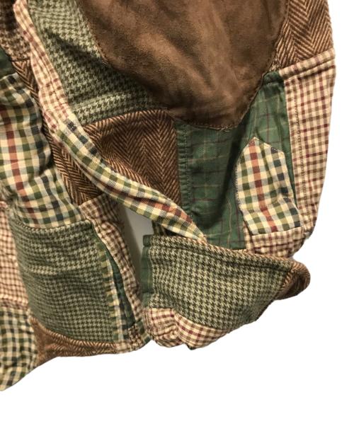 RALPH LAUREN（ラルフローレン）RALPH LAUREN (ラルフローレン) エルボーパッチパッチワークシャツ ブラウン サイズ:Lの古着・服飾アイテム