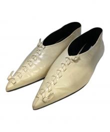 JIL SANDER（ジルサンダー）の古着「WHIPSTITCH BALLERINA FLATS」｜ホワイト