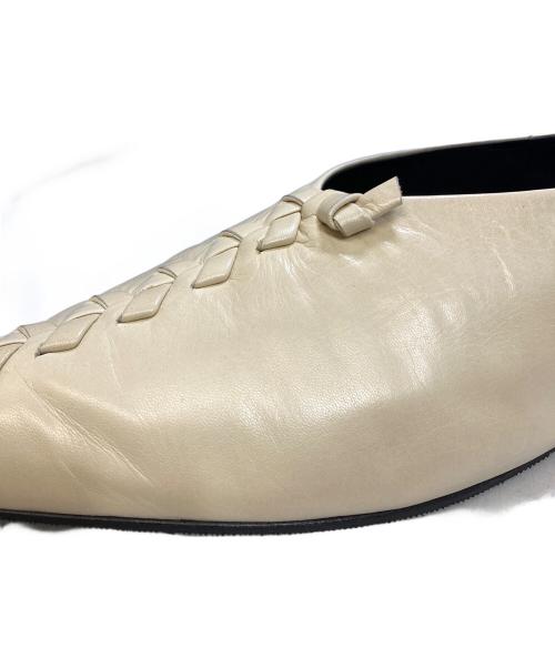 JIL SANDER（ジルサンダー）JIL SANDER (ジルサンダー) WHIPSTITCH BALLERINA FLATS ホワイト サイズ:37の古着・服飾アイテム