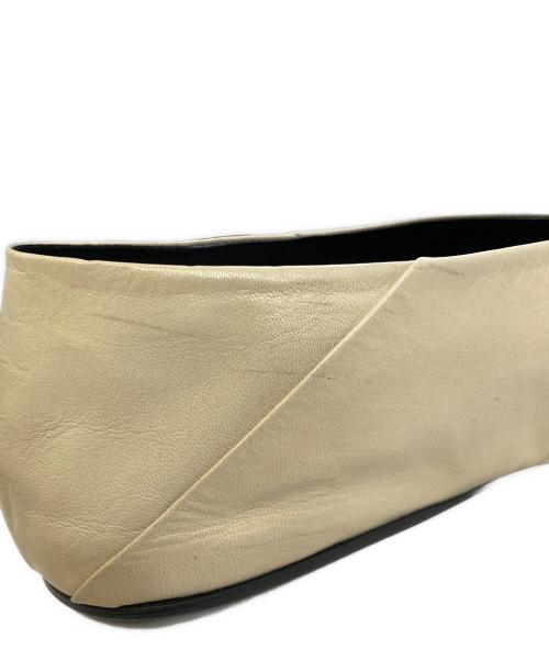 JIL SANDER（ジルサンダー）JIL SANDER (ジルサンダー) WHIPSTITCH BALLERINA FLATS ホワイト サイズ:37の古着・服飾アイテム