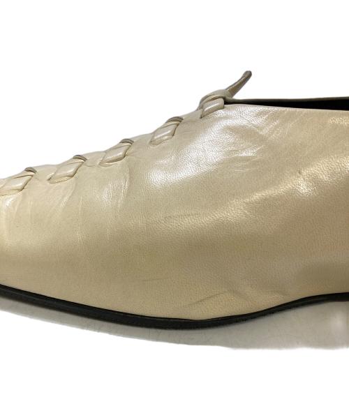 JIL SANDER（ジルサンダー）JIL SANDER (ジルサンダー) WHIPSTITCH BALLERINA FLATS ホワイト サイズ:37の古着・服飾アイテム